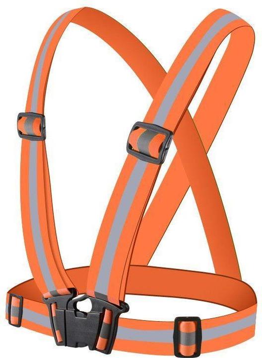 Hurtel Gilet di sicurezza riflettente regolabile unisex arancione