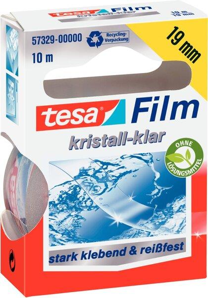 Produktbild tesa 1x tesafilm KRISTALL-KLAR, hochtransparent, alterungsbeständig, mit starker Haftung (19 mm)
