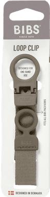 Actual product image Bibs Pacifier Clip Loop Dark Oak