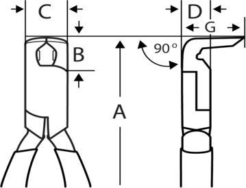 Actual product image Bahco 90° diagonal cutters with PVC-coated handles, phosphatised, 143 mm (143 mm)