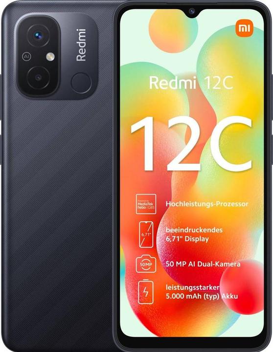 Immagine prodotto Xiaomi Redmi 12C (128 GB, Grigio grafite, 6.71", Doppia SIM, 50 Mpx, 4G)