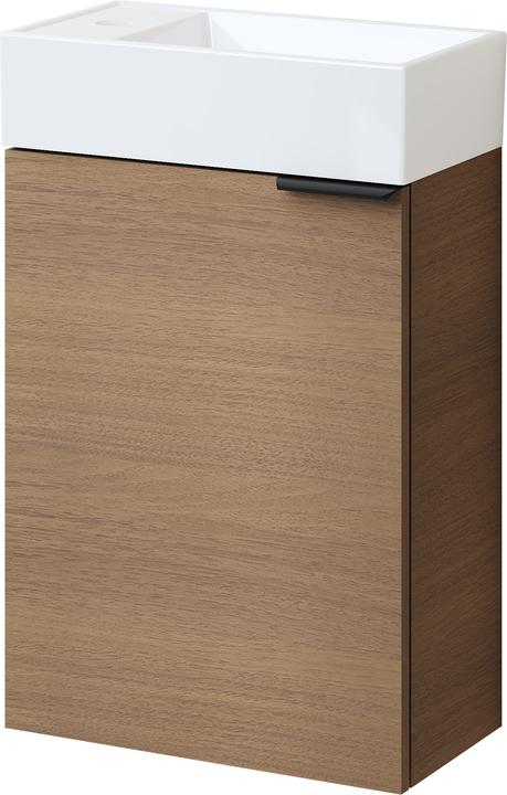 Produktbild Emke Badunterschrank mit Aufsatzwaschbecken, Sonoma Eiche, Soft Close Tür, Einlegeböden, hängend