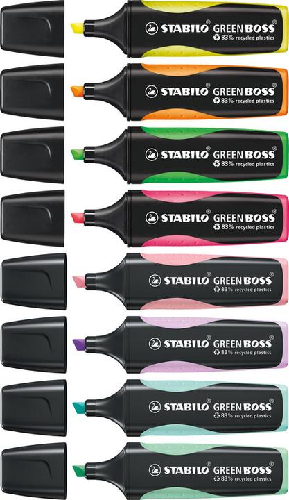Produktbild STABILO GREEN BOSS Textmarker (Mehrfarbig, 5 mm, 4 x)