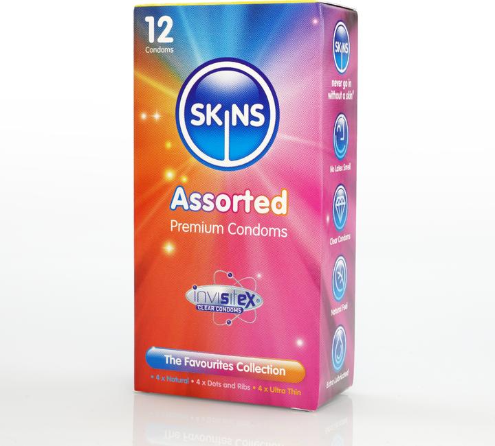 Actual product image Skins Condoms Assorted 12 Pack (12 pcs.)