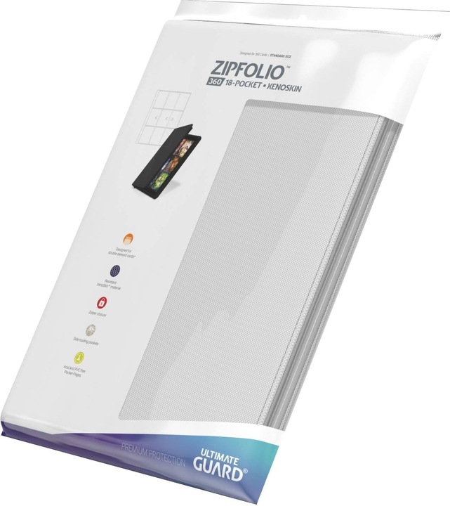 Actual product image Ultimate Guard Zipfolio Xenoskin 9-Pocket White