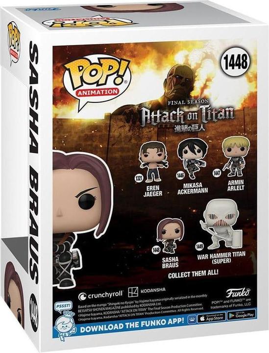 Produktbild Funko Attack on Titan POP! Animation Vinyl figurine Sasha 9 cm