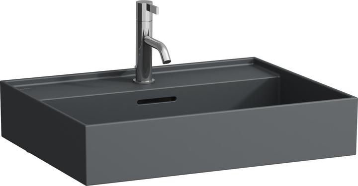 Laufen Kartell Aufsatzwaschtisch 1 Hahnloch, mit Überlauf, Unterseite geschliffen, 600x460mm, H8163 (460 mm, 600 mm)