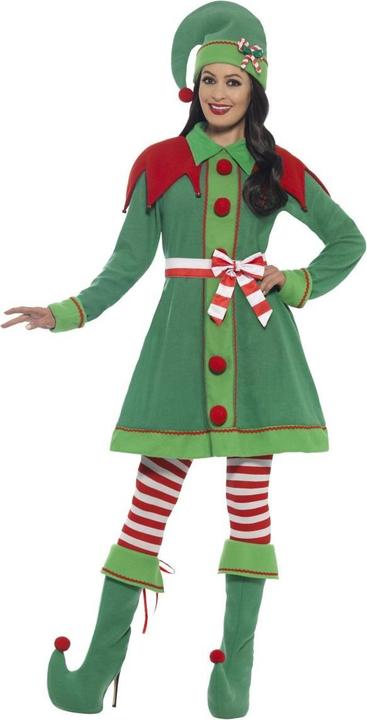 Produktbild Smiffys Weibliche Weihnachtselfe Kostüm (L)