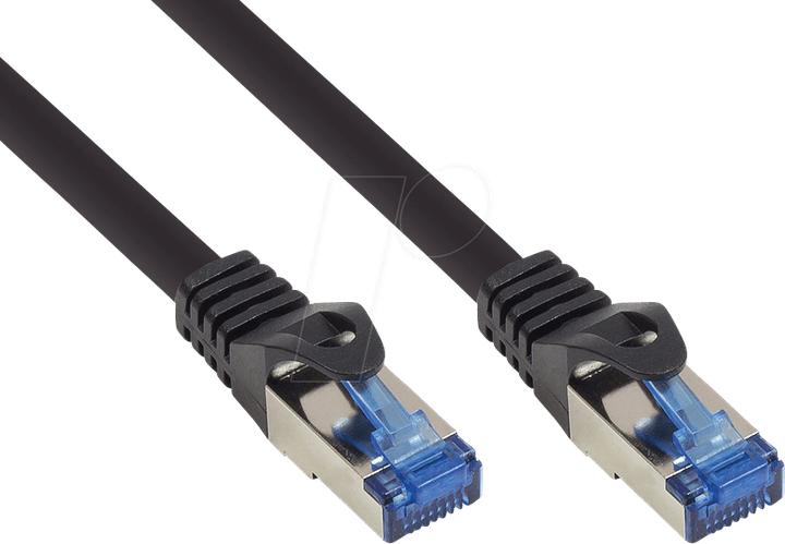 Image du produit Good Connections RNS® Câble patch SmartFLEX, Cat.6A, S/FTP, PiMF, sans halogène, 500MHz, noir, 2m, ® (S/FTP, CAT6a, 2 m)