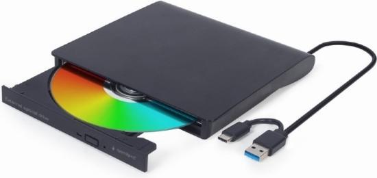 Gembird DVD-USB-031 Externes USB-DVD-Laufwerk schwarz (DVD Brenner)