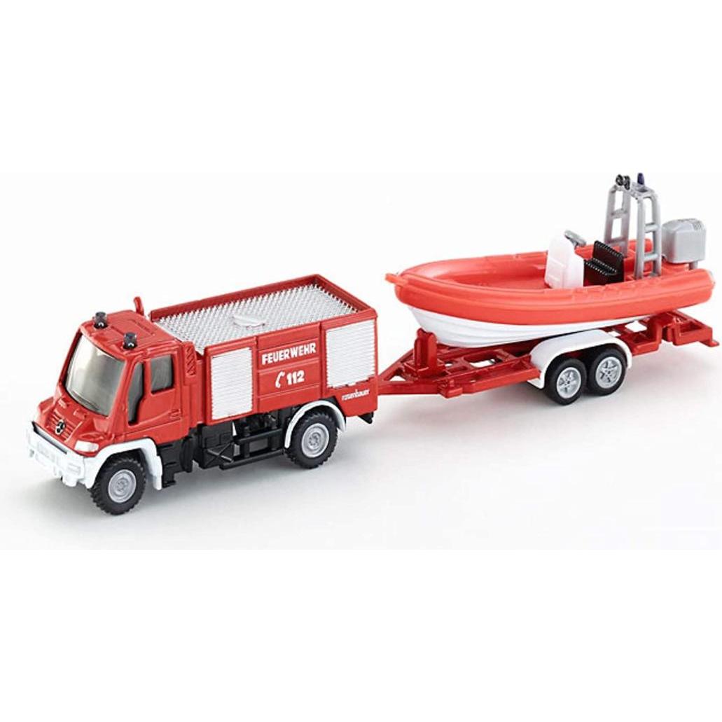 Thumbnail - Siku Unimog Feuerwehr mit Boot