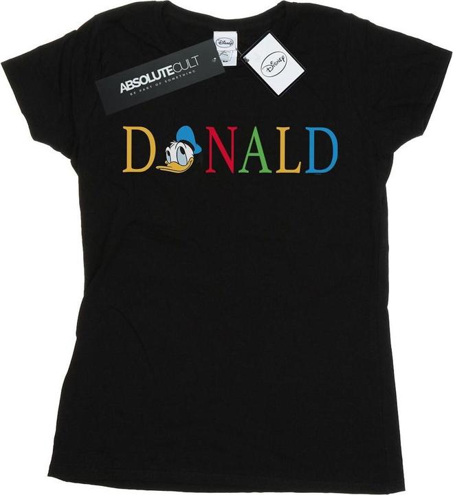 Actual product image Disney Womens/Ladies Donald Duck Letters Cotton T-Shirt (M)