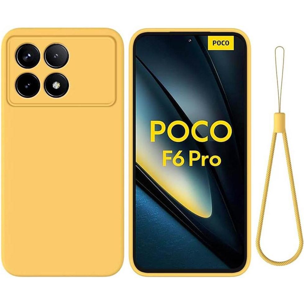 Cover-Discount Xiaomi Poco F6 Pro - Silikon Gummi Hülle (Xiaomi Poco F6 Pro), Smartphone Hülle, Gelb