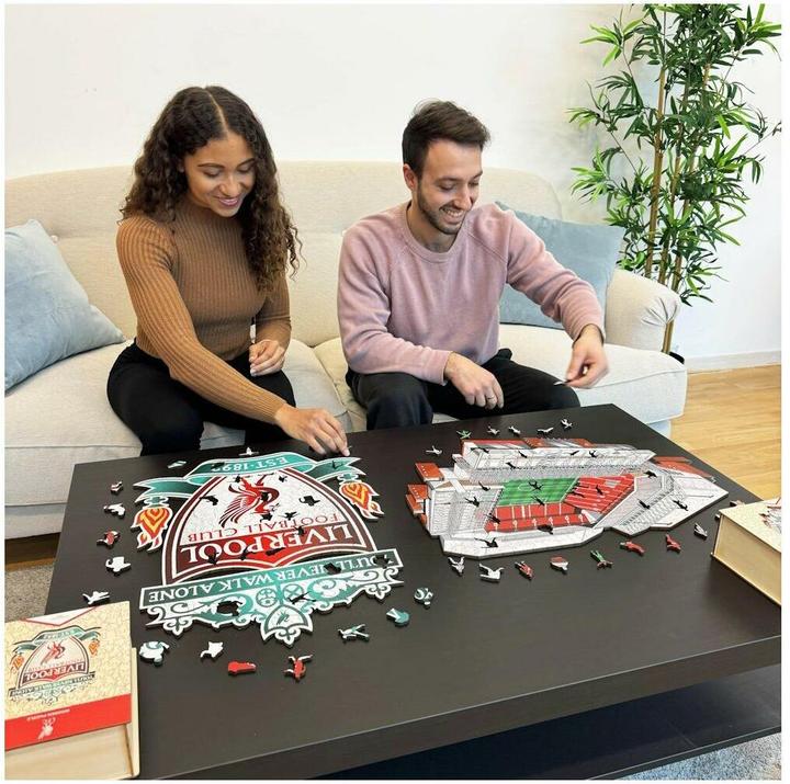 Actual product image Iconic Liverpool FC - Anfield Stadium - Wooden Puzzle Size S (150 pieces) (150 pieces)