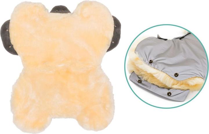 Produktbild Fillikid Fusssäcke für Kinderwagen & Buggys Lammfell-Handwärmer Nyby Reflect mit reflektierendem