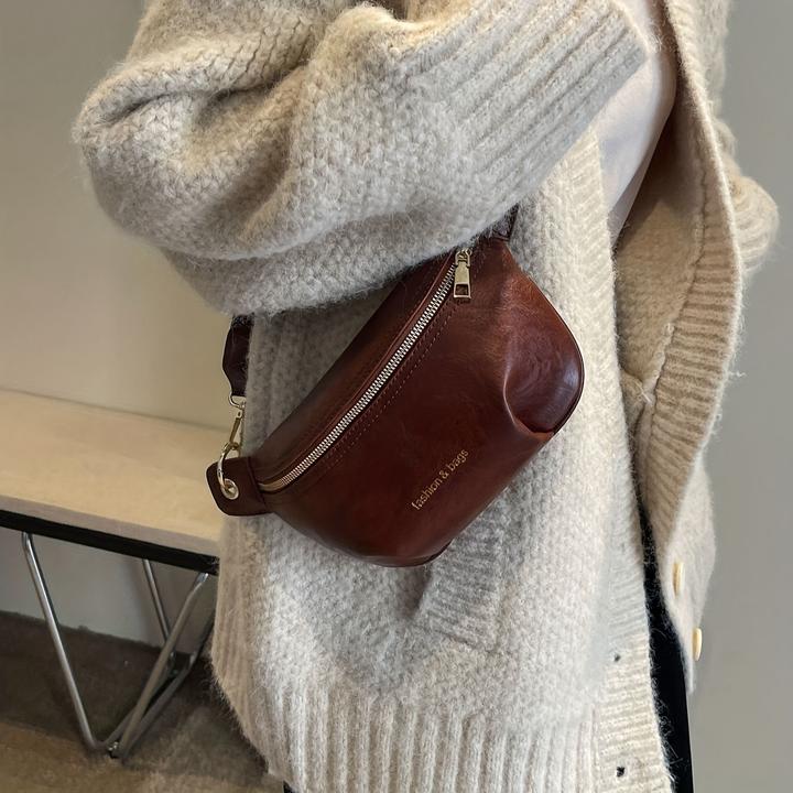 Produktbild Only-Bags.Store Einfarbige Vintage-Brusttasche, Retro-Umhängetasche, lässige Damen-Hüfttasche und Gürteltasche