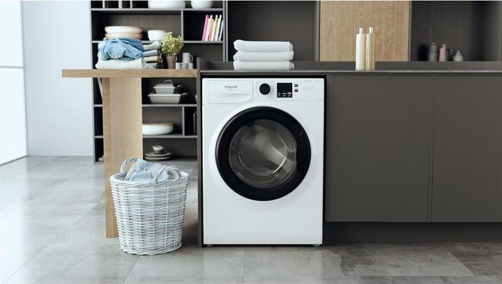 Image du produit Hotpoint NF825WK FR Lave-linge à chargement frontal 8 kg 1400 tr/min B Blanc (8 kg, Gauche)