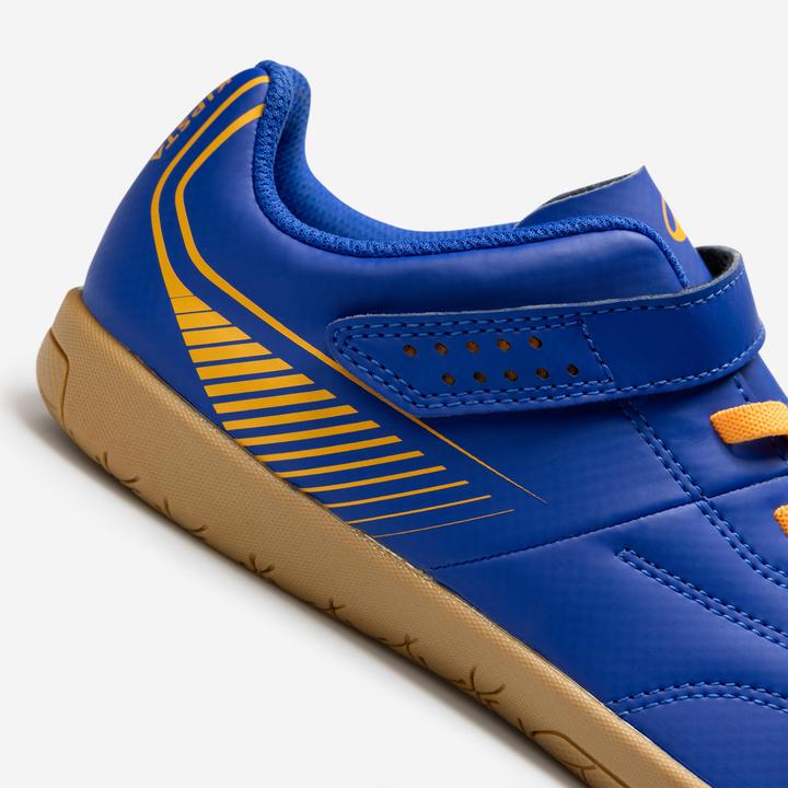 Produktbild Kipsta Kinder Fussball Hallenschuhe Futsal mit Klettverschluss - 100 blau (32)