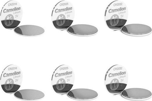 Immagine prodotto Camelion Set di miscele al litio CR2016, CR2025, CR2032 (6 pz., CR2025, CR2032, CR2016, 210 mAh)