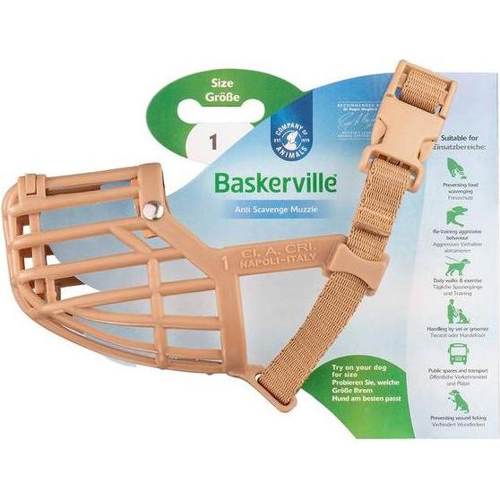 Thumbnail - Company of Animals Klassik-Maulkorb Baskerville (Hund), Halsband + Leine