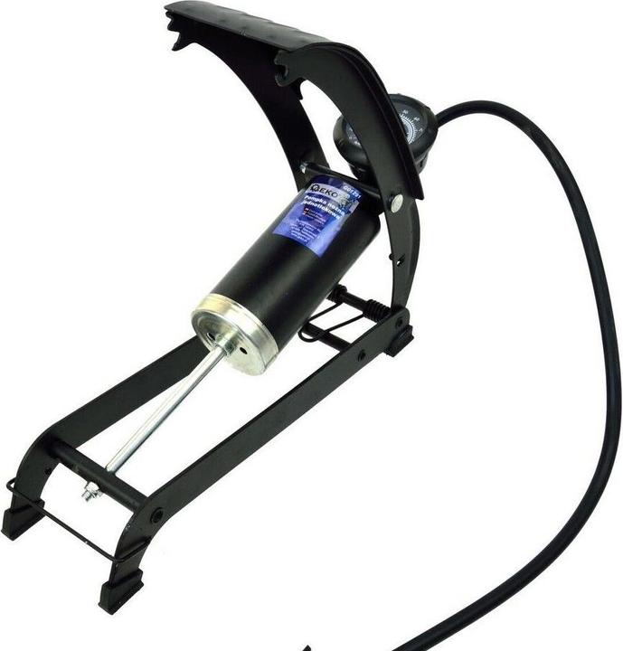 Actual product image GEKO Foot pump with pressure gauge Single piston