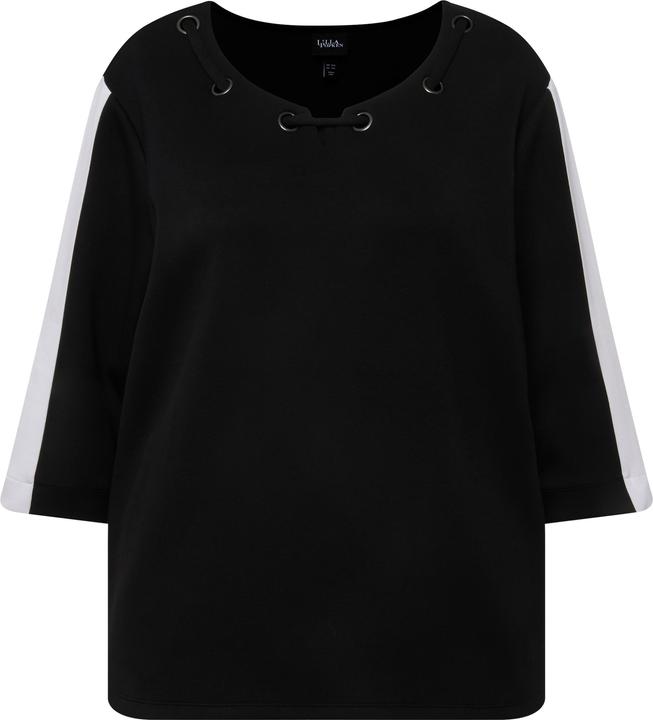 Produktbild Ulla Popken Sweatshirt, Ösen, Rundhals, 3/4-Arm, extraweich (58)