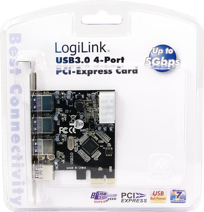Actual product image LogiLink PCI Express Interface Card USB 3.0 4x