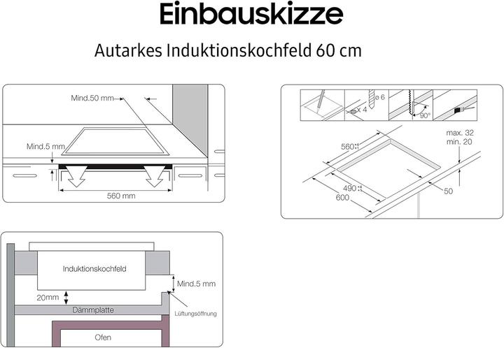 Productafbeelding Samsung NZ64M3NM1BB (59 cm, Inductiekookplaat)