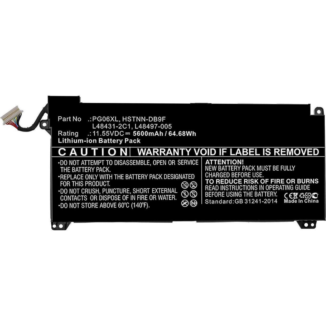 CoreParts Laptop Battery for HP (5100 mAh), Notebook Akku, Schwarz