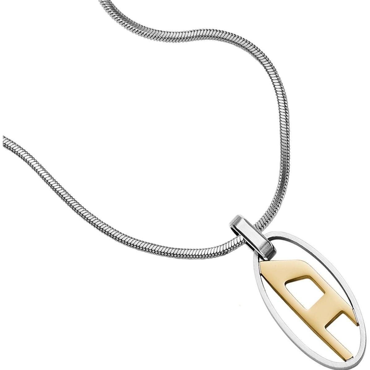 Diesel, Collana, Ciondolo Singolo, (Acciaio inossidabile, 55 - 60 cm)