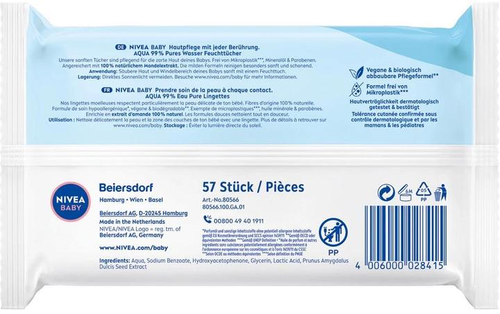 Produktbild NIVEA Multipack Aqua Feuchttücher (20 Stück)