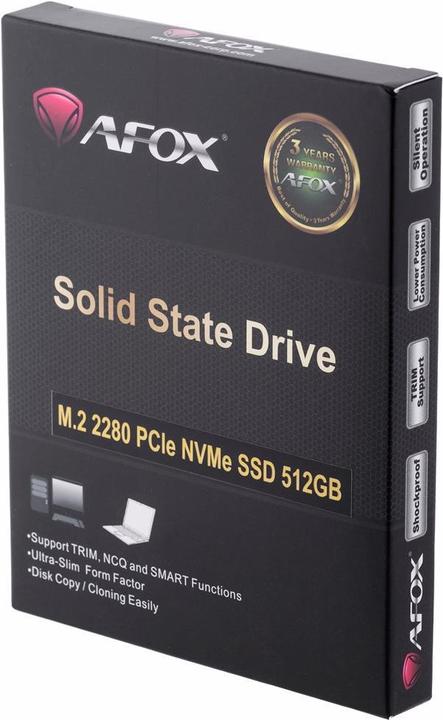 Actual product image AFOX SSD M.2 PCI-EX4 512GB INTEL TLC 1 7 GB/S NVME (512 GB, M.2 2280)
