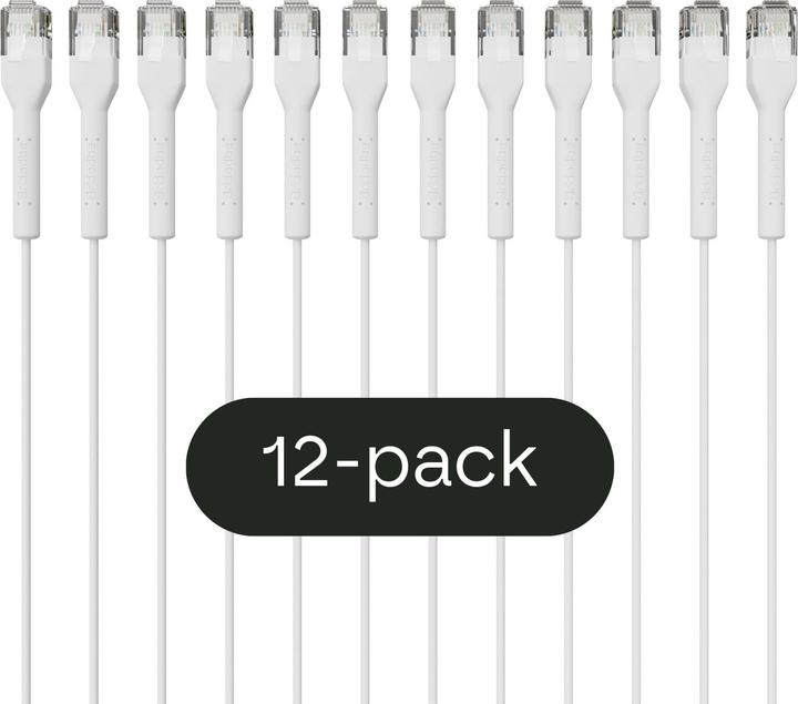 Broadbe Slim Patch Cable 5G White 1m 12-pack Cable-Patch-Cat6-WT-1M-Slim-12 (CAT6, 1 m)