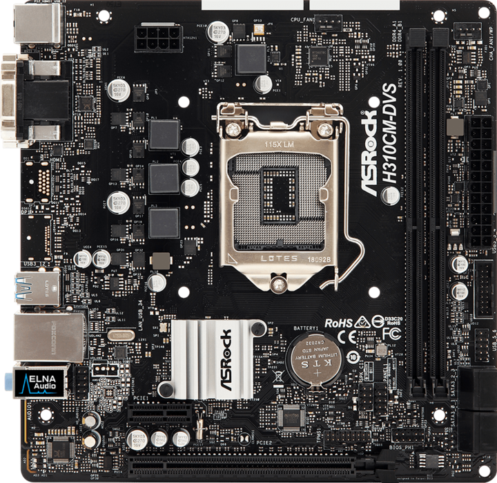 Produktbild AsRock H310CM-DVS (LGA 1151, Intel H310, mATX)