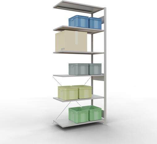 Actual product image Schulte Lagertechnik MULTIplus85 boltless bay system with cross brace