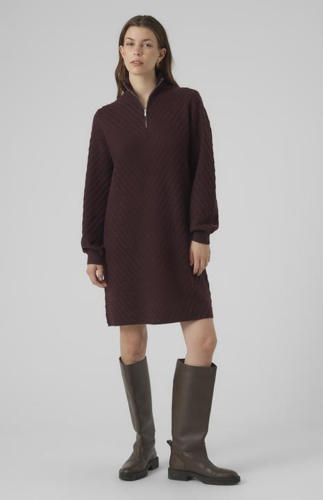 Image du produit Vero Moda VMANJASTINNA HIGHNECK ZIP DRESS GA EXC Robe en maille (XS)