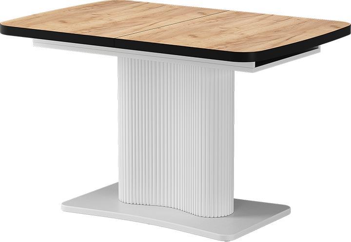 Vicco Esstisch Fenaro, Schwarz/Weiss/Weiss, 120 x 80 cm ausziehbar