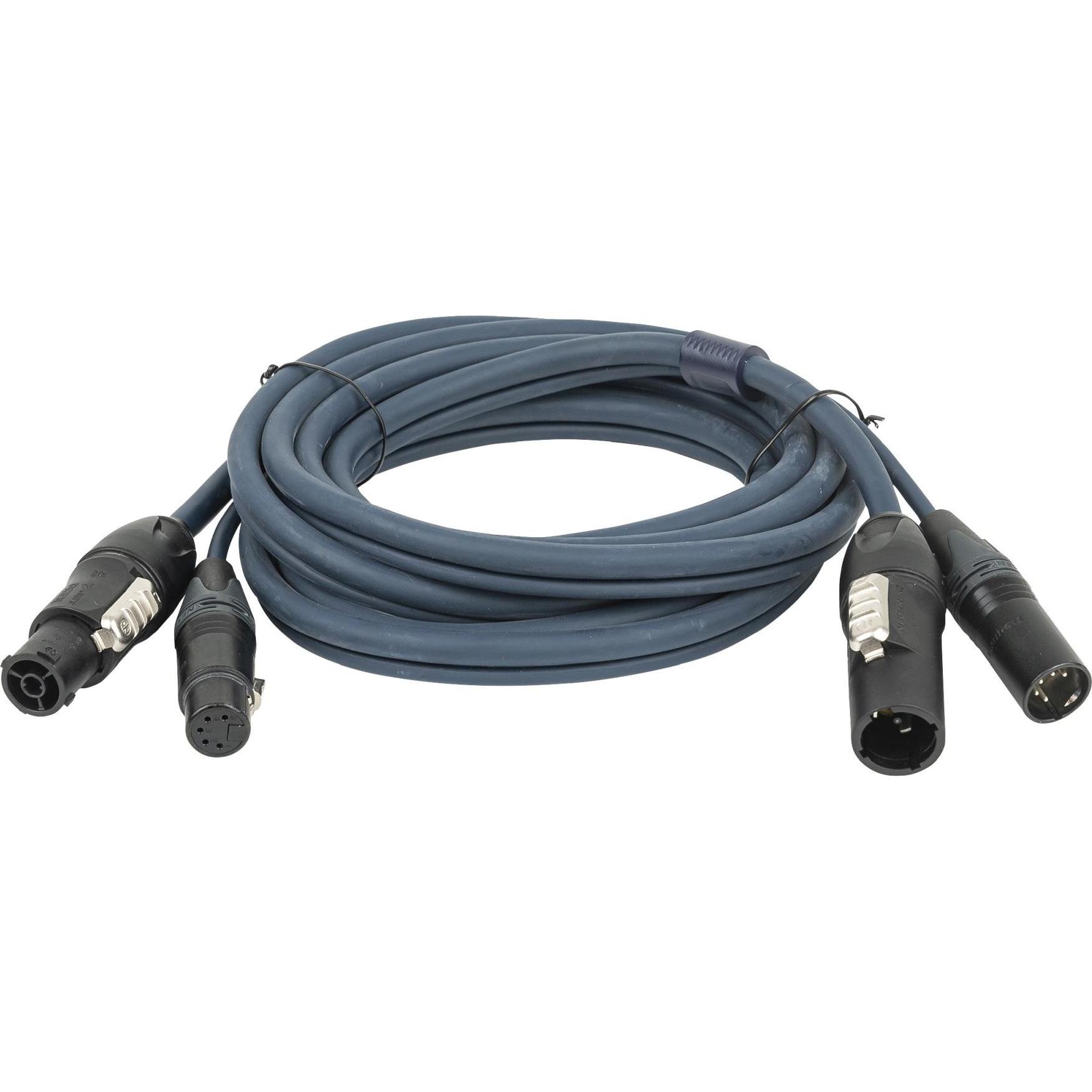 DAP-Audio FP-14 Hybrid Cable - powerCON TRUE1 & 5-pin XLR - DMX / Power 1.5 m, Audio Kabel