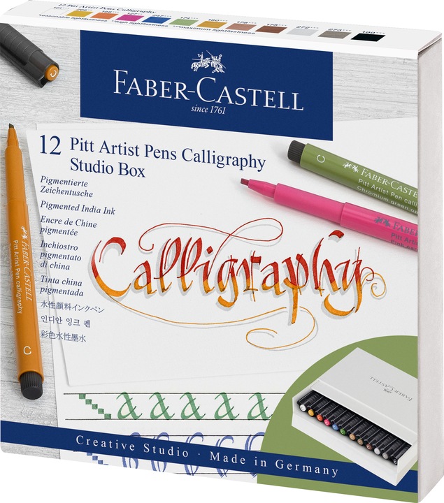 Faber-Castell Pitt Artist Pen (Multicolore, 12 x)