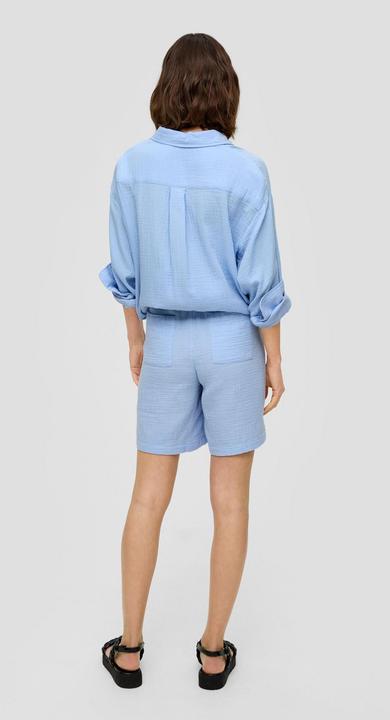 Image du produit s.Oliver Hose Baumwoll-Shorts mit Elastikbund und Musterstruktur (32)
