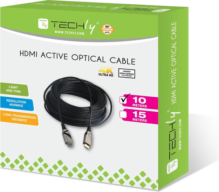 Actual product image EFB Elektronik GmbH HDMI2.0 AOC LWL Cable 10 m, The Active High Speed HDMI Audio Video Cable is characterized by ei (10 m)