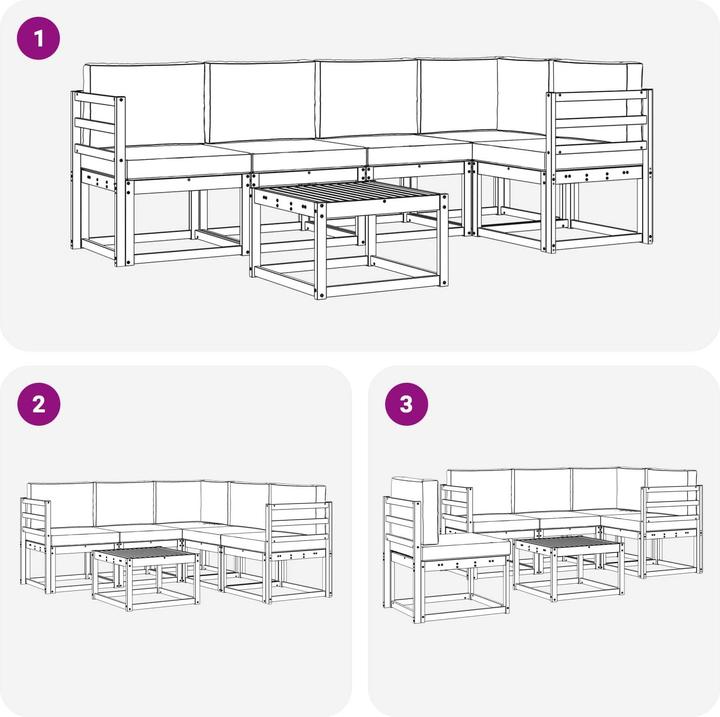 Produktbild vidaXL Outdoor-Sofa