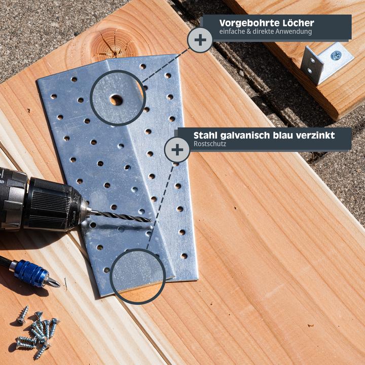 Image du produit Helpmate Lochplatte 60x200, verzinkt, 12 Stück (Plaque perforée, 12 pcs)