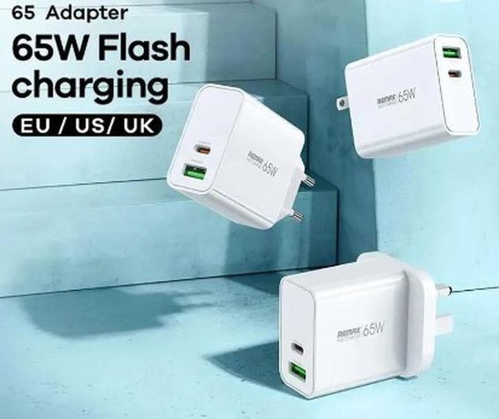 Actual product image Remax Kiddy Series 65W A+C Fast Charger RP-U125 (65 W, 2 ports)