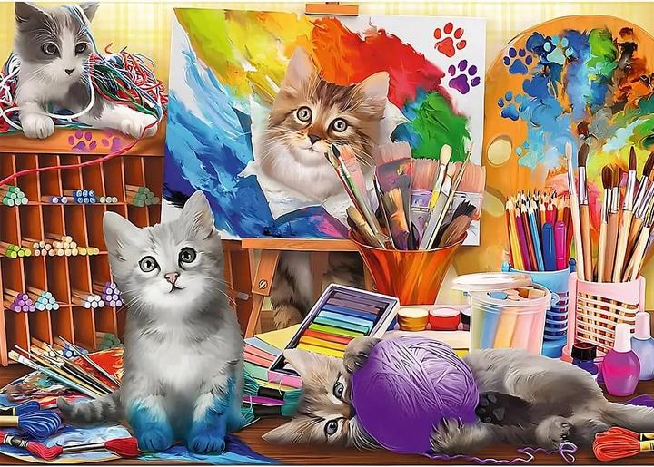 Immagine prodotto Trefl Puzzle 2 x 500 - Katzen / Malerei (500 pezzi)