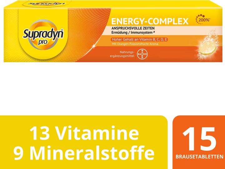 Actual product image Supradyn pro pro energy-complex effervescent tablet (15 Piece, Effervescent tablet, 100 g)