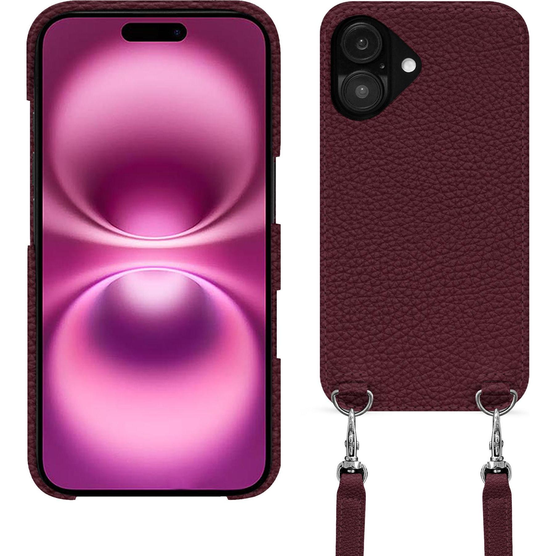 Noreve Schutzhülle mit Schulterriemen Apple iPhone 16 Plus (Apple iPhone 16 Plus), Smartphone Hülle, Violett