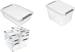 Produktbild keeeper Aufbewahrungsbox/Clipbox Lara, 4,5 Liter natur-transparent, Deckel zuverlässig durch seitliche Clips (4.50 l)