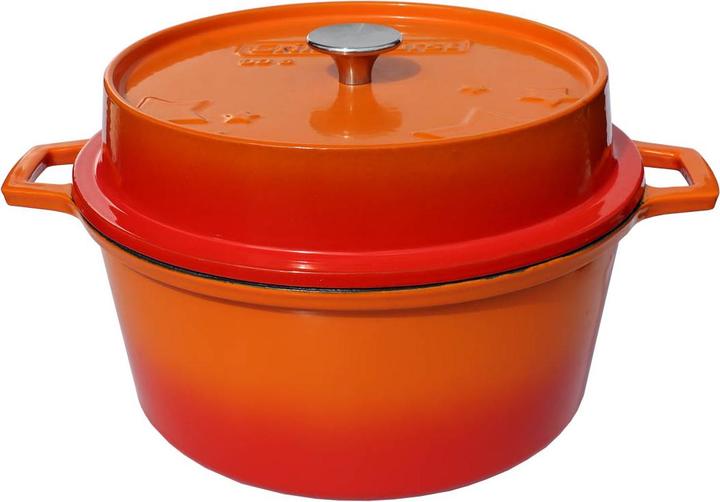Actual product image Grillfürst Dutch Oven without feet - enamelled - DO6 - orange