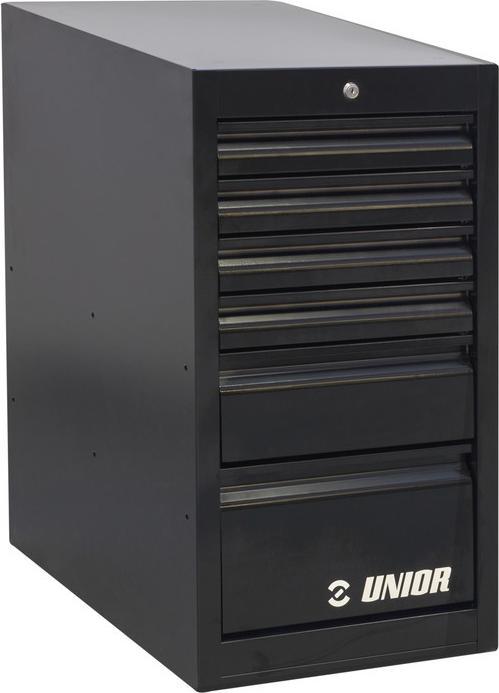 Produktbild Unior Schubladenschrank, schmal, 6-Schubladen 990ND6-BLACK 990 (65 cm, 87 cm)